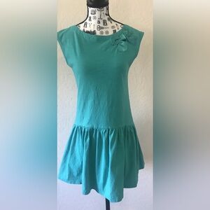 KATE SPADE NEW YORK JUNIOR GIRLS SIZE 14 SEAFOAM GREEN TURQUOISE DRESS WITH BOW